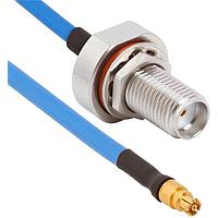 Amphenol SV Microwave FSSMPM-085-FBSMA-060 RF Cable Assemblies SMPMStraight F  SMA BKHD F 6"Cable