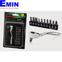 TOPTUL GAAR1201 12PCS 1/4 inch (H) Mini Reversible Bit Ratchet & Bit Set