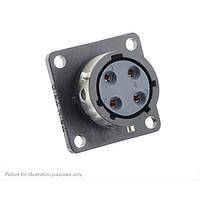 Eaton Souriau-Sunbank UTGX012E4S Receptacles Square flange receptacle, without backshell, with 4 female solder contacts, IP68/69K in unmated conditions