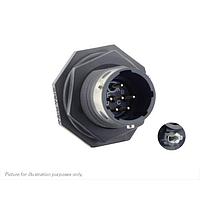 Eaton Souriau-Sunbank UTGX710D98PZ32 Receptacles Jam nut receptacle & hold down clips,without backshell, with 6 male PCB contacts, IP68/69K in unmated conditions, keying Z