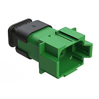 Amphenol SINE Systems AT04-08PA-SR2GN Automotive Connectors 8P Rcpt Key PosA Grn w/Strn Rlf Dial Seal