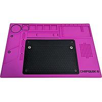 Chip Quik CQ-ESD-MAT-SILICONE-1 PURPLE ESD Silicone Mat ESD Silicone Soldering Mat - Black with Purple Base, 17 11/16in x 11 13/16 in