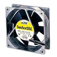 Sanyo Denki 9GL1224G1D01 Axial Axial Fan, 120x120x38mm, 24VDC, Long Life, Ribless, Lock Rotor Sensor