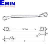 TOPTUL AAEH5560 Double Ring Wrench 45° Offset - METRIC (Satin Chrome Finished) (55x60 mm)