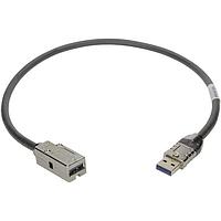 HARTING 09455451934 Cable Assembly USB 3.0 Cable Assembly - IP20 Type A to HIFF Jack Type A (1:1), 3.0m