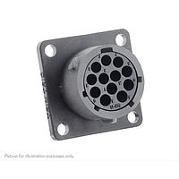 Eaton Souriau-Sunbank UTSX01492SY Receptacles Square flange receptacle, without backshell, for 12 female contacts, IP68/69K, keying Y