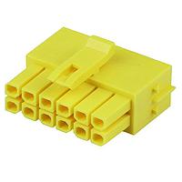 Molex 206461-1004 Receptacle Housing Micro-Fit+ Versa Color Rec Housing Dual Row 10 Ckts GloWire Ylw
