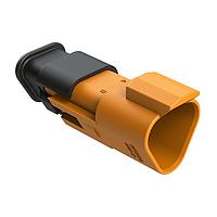 Amphenol SINE Systems AT04-3P-SR02ORG Receptacle 3 Position, Receptacle, Pin, SR02 Strain Relief (Reduced Diameter Seal), Orange Body