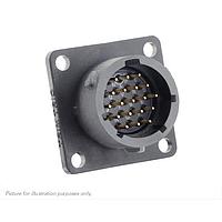 Eaton Souriau-Sunbank UTSX014D19PY Receptacles Square flange receptacle, without backshell, with 19 male PCB contacts, IP68/69K in unmated conditions, keying Y