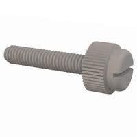 Essentra Components 50M040070T020 Slotted Thumb Slotted Thumb Screw, M4 X .7 Thread, 20mm Lg