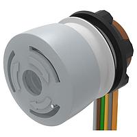 EAO 84-6821.2B40 Stop Switches Switch Stop light grey, 1NC, illuminated red LED, cable 300mm, black indication ring