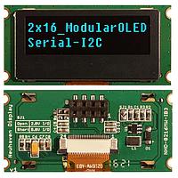 Newhaven Display NHD-0216MW-IB3 OLED Displays OLED 2 X 16 CHAR I2C MPU