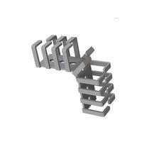 Essentra Components RX1313-4 Wire Ducting & Raceways Duct,Flex,Adh Mnt,Grey,12.5MM Hold