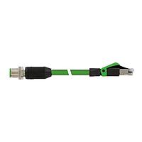 Murrelektronik 7000-51101-7900500 Cat 6a M12 male 0 X-cod. / RJ45 male 0 Gigabit, PUR 4x2xAWG26 shielded gn UL/CSA 5m