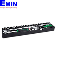 TOPTUL GM-3432 34PCS 1/4"+3/8" DR.6PT Flank  Socket Set