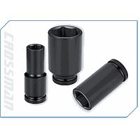 Crossman 78-338 1 inch Drive Deep Impact Sockets ( short, 38x92 mm)