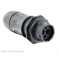 Eaton Souriau-Sunbank UTSX7JC102W2P Receptacles Jam nut receptacle, with cable gland backshell, for 4 male contacts, IP68/69K