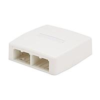 Panduit CBXQ4WH-A Surface Mount Mini Com 4 port Surf Mt Box w/quick rele