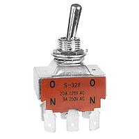 NKK Switches S32F Water tight medium/high capacity standard size toggles 3PDT ON-NONE-ON QUICK CONNECT