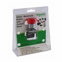 SCHNEIDER XB4AB2 Hardware 22mm Mushroom w/ contact