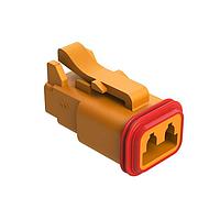 Amphenol SINE Systems AT06-2S-RD01ORG Automotive Connectors 2-Way Plug, Female Connector with Reduced Diameter Seal (E-Seal), Orange
