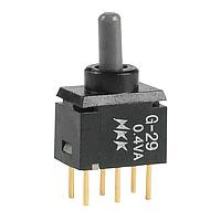 NKK Switches G29AP Sealed ultra miniature toggles DPDT ON-OFF-(ON)