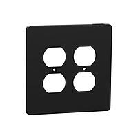 Square D SQWS422012BK Cover Frame 2 G MID+ 2 DUPLEX OUTLET WALL PLT BK