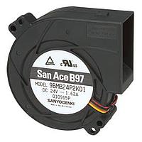Sanyo Denki 9BMB24F2D01 Blowers DC Blower, 97x33mm, 24VDC, High Performance, Locked Rotor Sensor