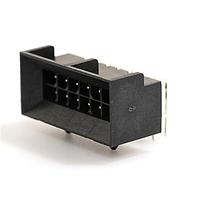 Molex 44428-1202 Shrouded R.A. RECPT 12P gold w/snap-in pegs