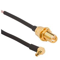 Amphenol RF 245102-08-06.00 RF Cable Assemblies SMA RP Bulkhead Jack MMCX RA Plug