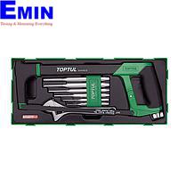 TOPTUL GTB0808 Hacksaw, Adjustable Wrench & Pin Punch Set (8 pcs)