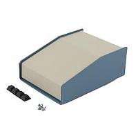 Hammond Manufacturing 1456CE2WHBU Sloped 15 Degree Slope Alum 5.5x2x4" Beige/Blue