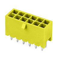Molex 224246-0840 PCB Receptacle Versa Color Vert Header Thru Hole  Dual Row 8 Ckts (Sn) GloWire Ylw Tray