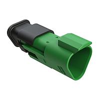 Amphenol SINE Systems AT04-3P-SR02GRN Receptacle 3 Position, Receptacle, Pin, SR02 Strain Relief (Reduced Diameter Seal), Green Body