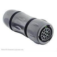 Eaton Souriau-Sunbank UTSX6JC12E14S Plugs Plug, with cable gland backshell, with 14 female solder contacts, IP68/69K in unmated conditions