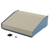 Hammond Manufacturing 1456KH3WHBU Sloped 15 Degree Slope Alum 8.3x3x10" Beige/Blue