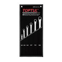 TOPTUL GPAP0602 Flat Type Extra-Long Double Ring Wrench (6 pcs)