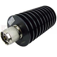 Fairview SA3N512-03  3 dB Fixed Attenuator N Male To N Female Up To 3 GHz Rated To 50 Watts With Black Aluminum Heatsink Body