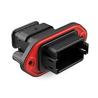 Amphenol SINE Systems AT04-12PB-PM16 Receptacle 12 Position Receptacle, Pin, Panel Mount, Key B, Self-Threading, Reduced Diameter Seal, Strain Relief