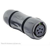 Eaton Souriau-Sunbank UTSX6JC14E5S Plugs Plug, with cable gland backshell, with 5 female solder contacts, IP68/69K in unmated conditions