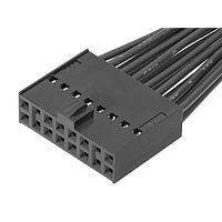 Molex 219658-1163 Rectangular Cable Assemblies Female-Female (OTS) Cbl Assy Dual Row 300mm Tin Plating 16 Ckt Blk