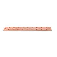 Wakefield Thermal SCGB-10-T Ground Bars Ground Bar, 36 Holes, Copper, Tin, 20" L, 4" W, 0.25" H, 0.25" Thickness