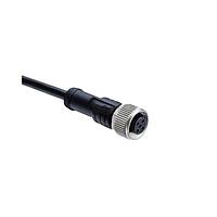 Amphenol LTW M12A-10BFFM-SL8D03 Sensor Cables / Actuator Cables M12 Circular Metric Connector, A Code, Metal, 1.5A, 10 pins, Female Connector, Female Contact, Straight, Screw Thread, Overmolded, Length 3000mm, IP68 / IP69K