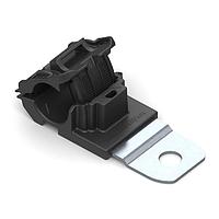 HellermannTyton 151-01946 Ratchet Clamp Ratchet P-Clamp, 0.52 - 0.77" Bundle Dia, 180 Short, 0.51" Hole Dia, PA66HIRHSUV/SS304, Black, 280/ctn