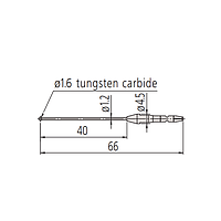 MITUTOYO 12AAL028 Stylus for Small Hole (D1.6mm)