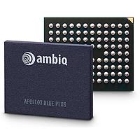 Ambiq Micro AMA3U2KK-KBR RF System on a Chip - SoC Cortex-M4F 96MHz, 2MB Flash, 768KB SRAM, BLE5, 104-pin BGA, neuralSPOT