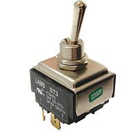 E-Switch ST34TE02 Toggle Switches TOGGLE, 3PDT, On-Off-On, Panel Mount