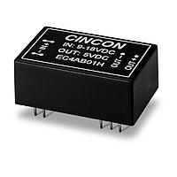Cincon EC4AB05S Isolated DC-DC Converter, 5 to 6 Watt, 2:1 Input Range, 9-18VDC Input, +/-15VDC Output, 500VDC min. Isolation, Non-Conductive Black Plastic, SMD, 1.25x0.80x0.55"