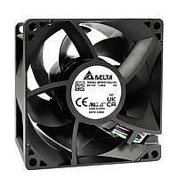 Delta Electronics, Inc. QFR0812GJ-00P6 Axial DC Axial Fan, 80x80x25.4mm, 12VDC, 78.8CFM, 7.92W, 50dBA, Tach/PWM, IP68