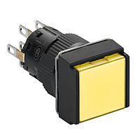 SCHNEIDER XB6ECW5B2P Flush IPB SPG Ret, Square, YEL, 24V, 2 NO/NC